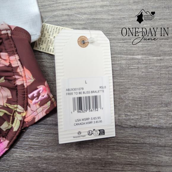 Billabong Free to Be Bliss Bralette Bikini Top Size L - Picture 4 of 6